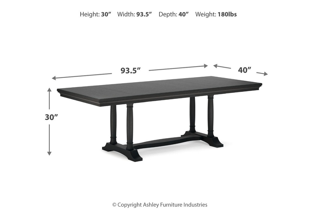 Ashley Welltern Rect Dining Room Ext Table
