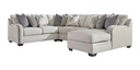 Ashley Dellara 4-Piece Sectional with Chaise