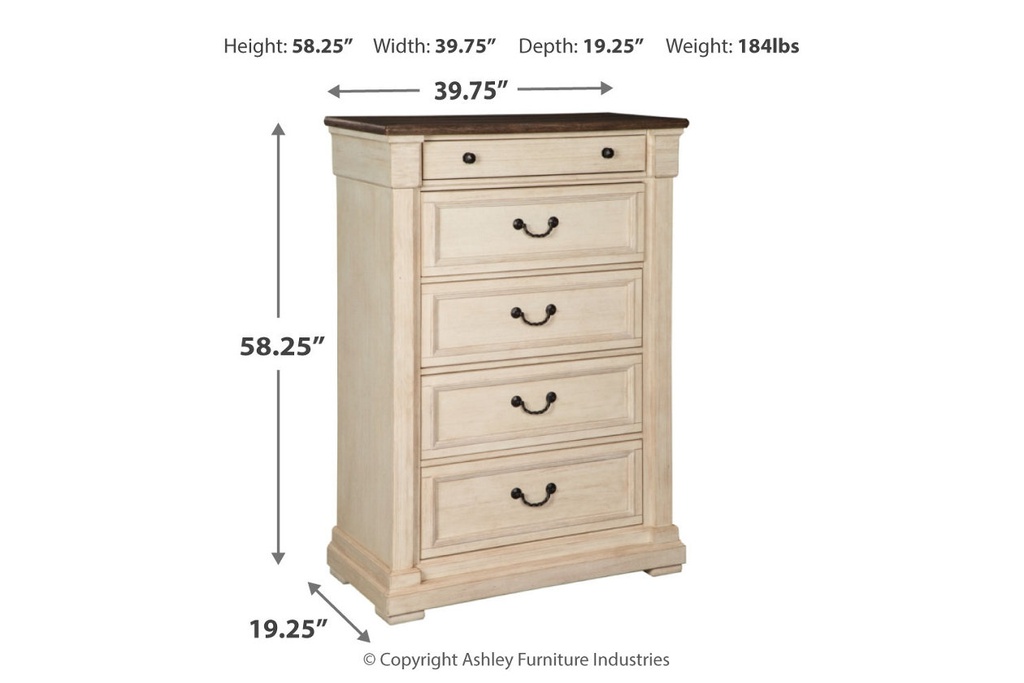 Ashley Bolanburg Five Drawer Chest