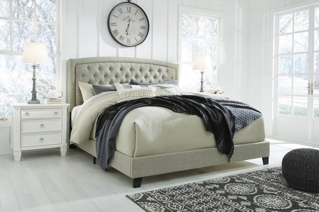 Ashley Jerary Queen Upholstered Bed - Gray