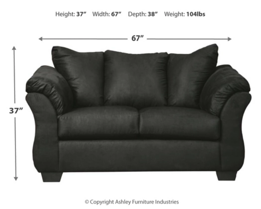 Ashley Darcy Loveseat - Black