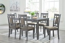 Ashley Jayemyer Rect Drm Table Set (7/Cn) - Charcoal Gray