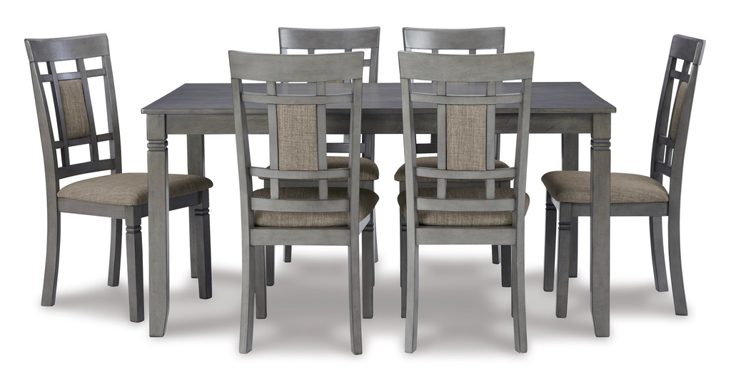 Ashley Jayemyer Rect Drm Table Set (7/Cn) - Charcoal Gray