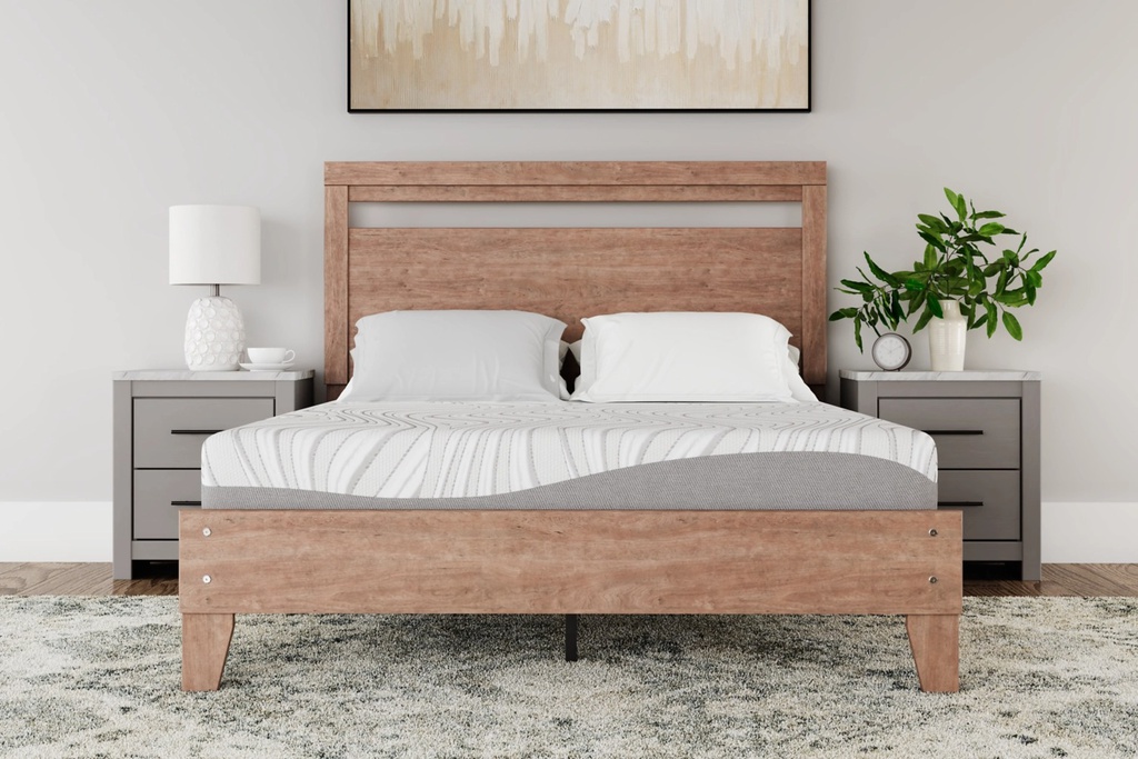 Ashley 8 Inch Memory Foam Queen Mattress - White