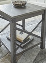 Ashley Freedan Square End Table - Grayish Brown