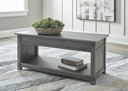 Ashley Freedan Rect Lift Top Cocktail Table - Grayish Brown