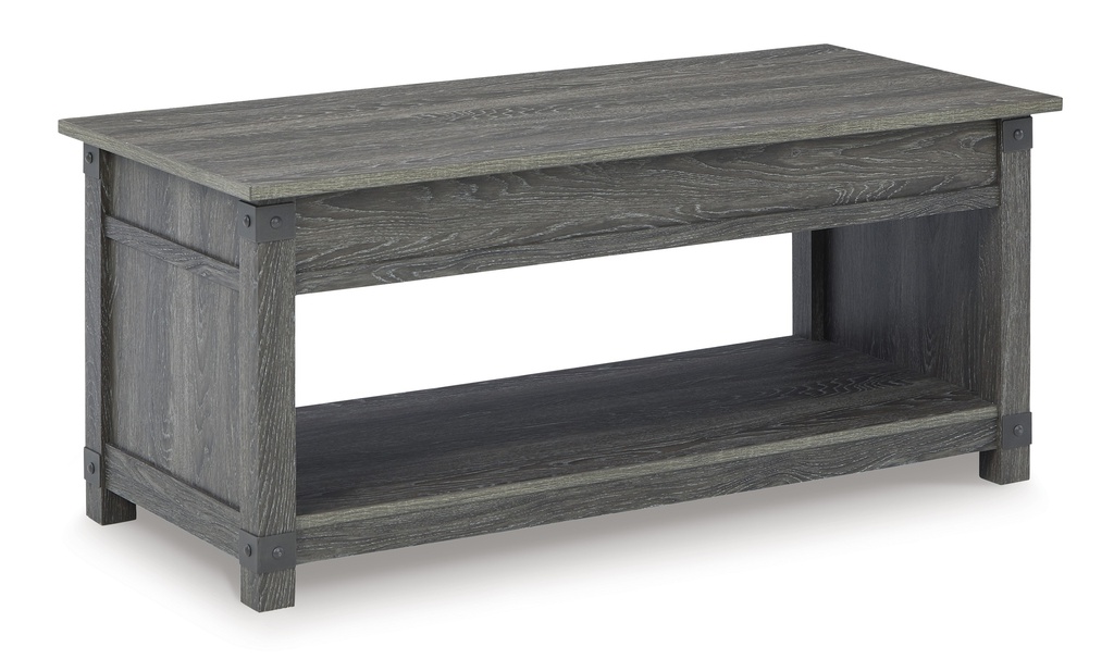 Ashley Freedan Rect Lift Top Cocktail Table - Grayish Brown