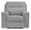 Ashley Biscoe Pwr Recliner/Adj Headrest - Pewter