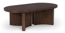 Ashley Korestone Oval Cocktail Table - Dark Brown