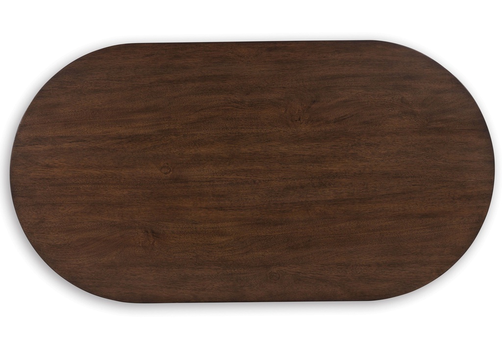 Ashley Korestone Oval Cocktail Table - Dark Brown