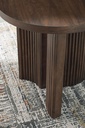 Ashley Korestone Round End Table - Dark Brown