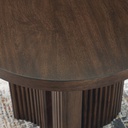 Ashley Korestone Round End Table - Dark Brown