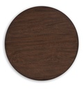 Ashley Korestone Round End Table - Dark Brown