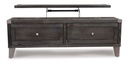 Ashley Todoe Lift Top Cocktail Table - Dark Gray