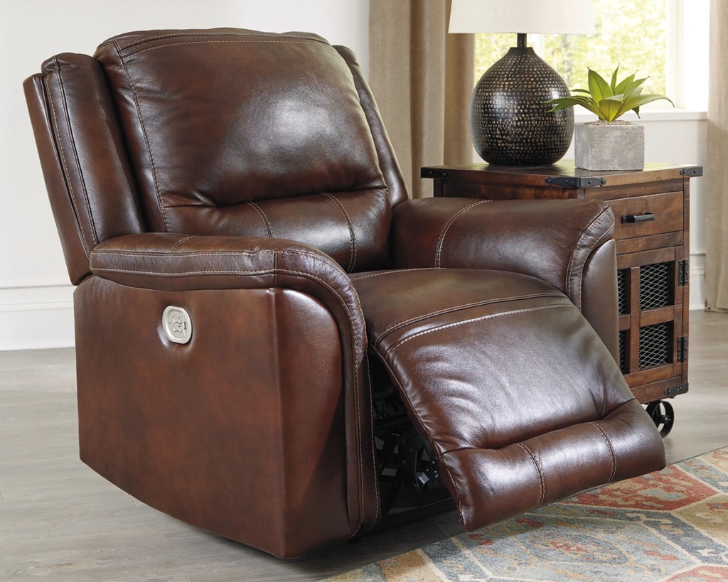 Ashley Catanzaro Pwr Recliner/Adj Headrest - Mahogany