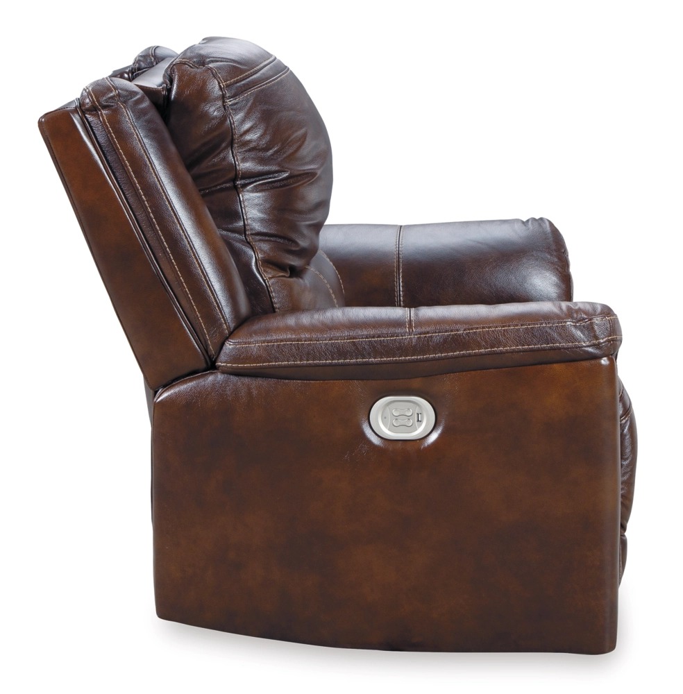 Ashley Catanzaro Pwr Recliner/Adj Headrest - Mahogany