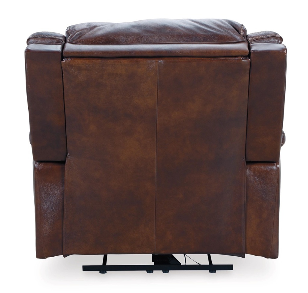 Ashley Catanzaro Pwr Recliner/Adj Headrest - Mahogany