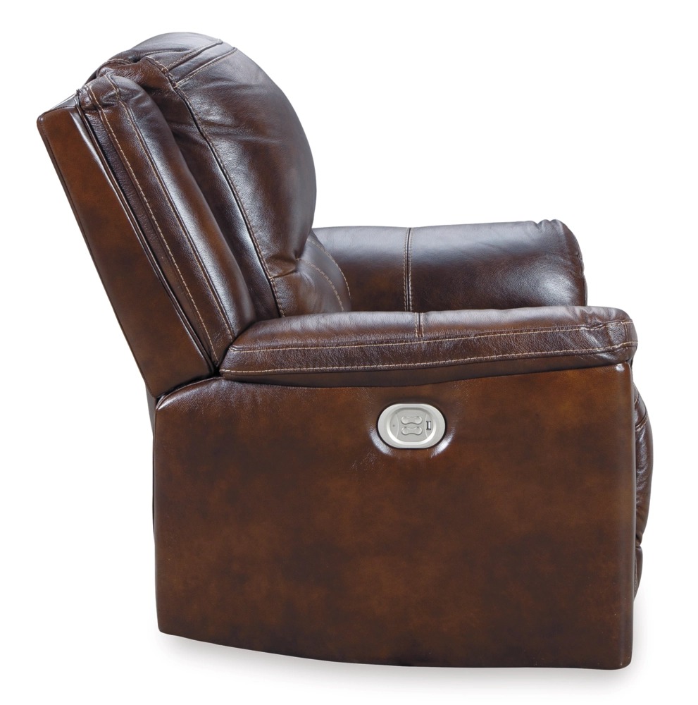 Ashley Catanzaro Pwr Recliner/Adj Headrest - Mahogany