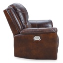 Ashley Catanzaro Pwr Recliner/Adj Headrest - Mahogany