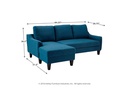 Ashley Jarreau Sofa Chaise Sleeper - Blue