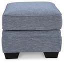 Ashley Carissa Manor Ottoman - Denim
