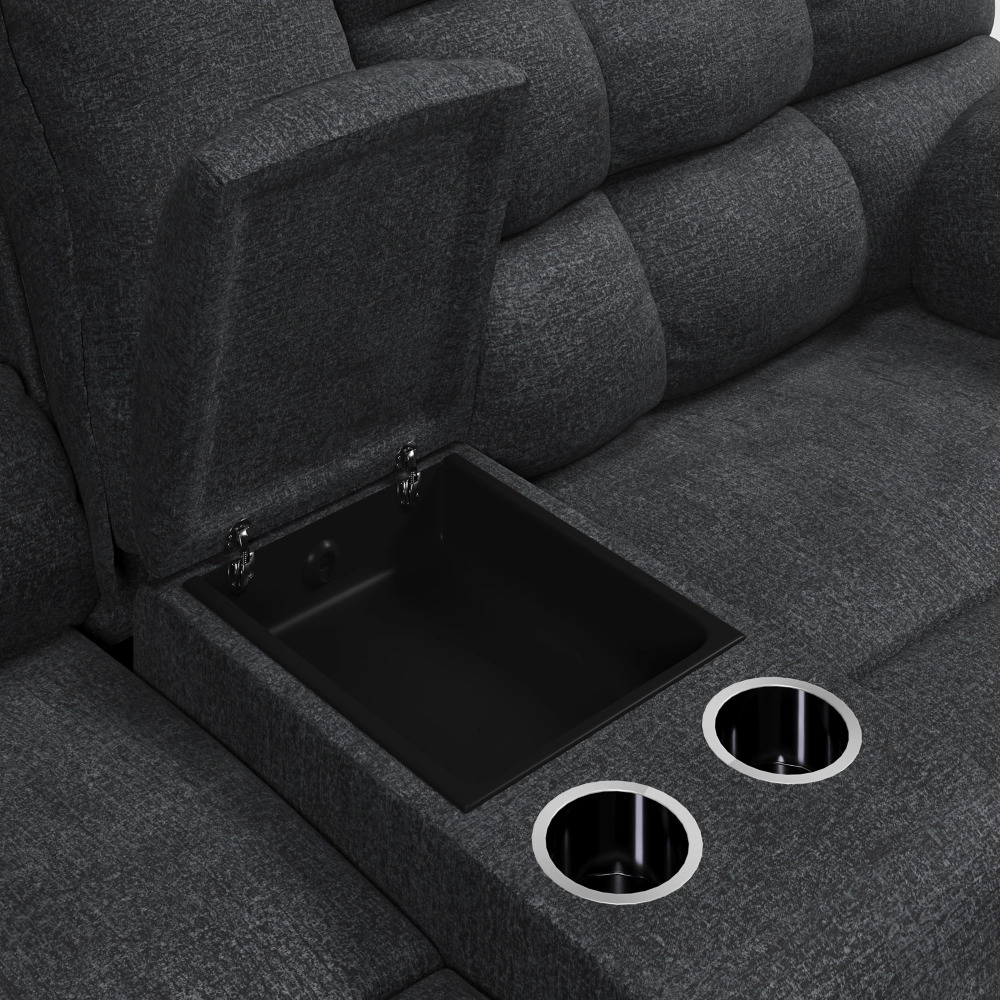 Ashley Wilhurst Double Rec Loveseat w/Console - Marine