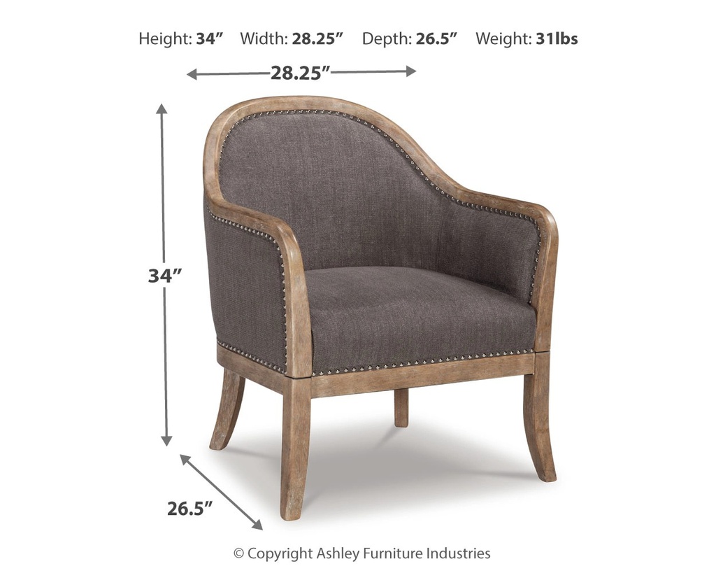 Ashley Engineer Accent Chair - Brown