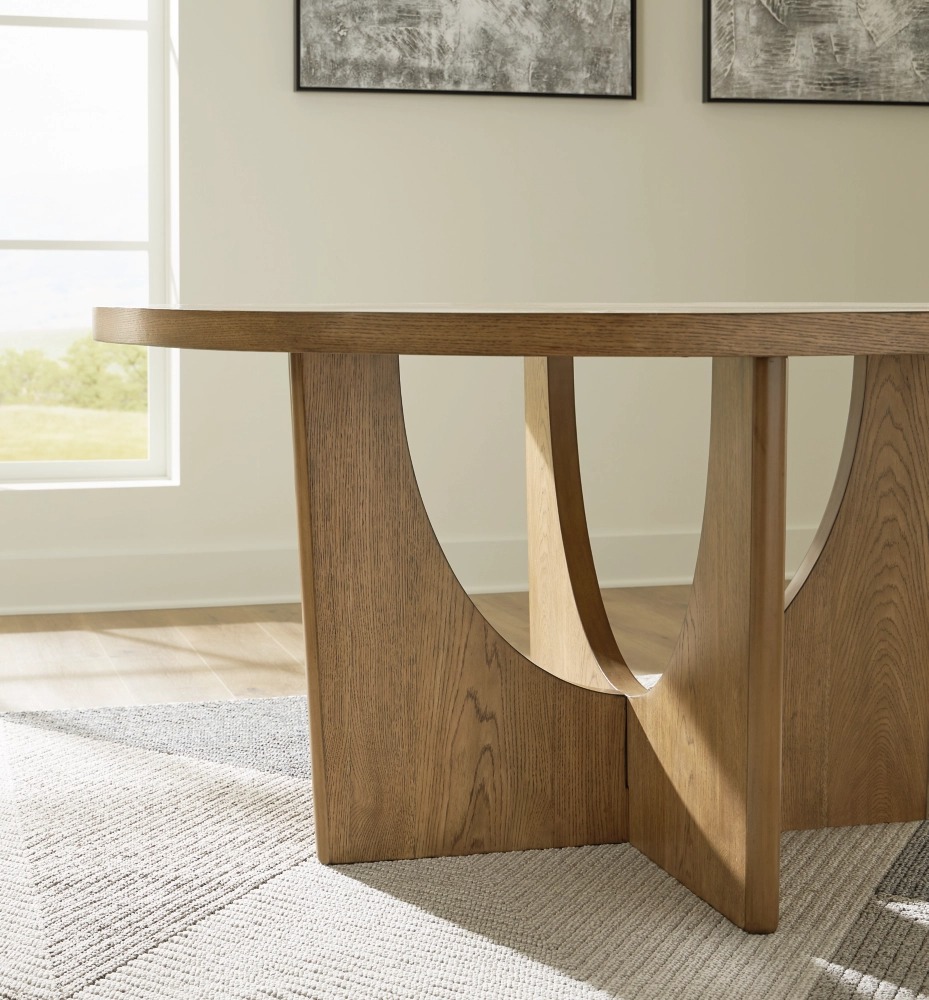 Ashley Dakmore Round Dining Room Table - Brown