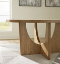 Ashley Dakmore Round Dining Room Table - Brown