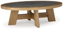 Ashley Brinstead Oval Cocktail Table - Light Brown