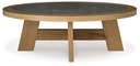 Ashley Brinstead Oval Cocktail Table - Light Brown