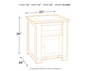 Ashley Budmore Rectangular End Table - Brown