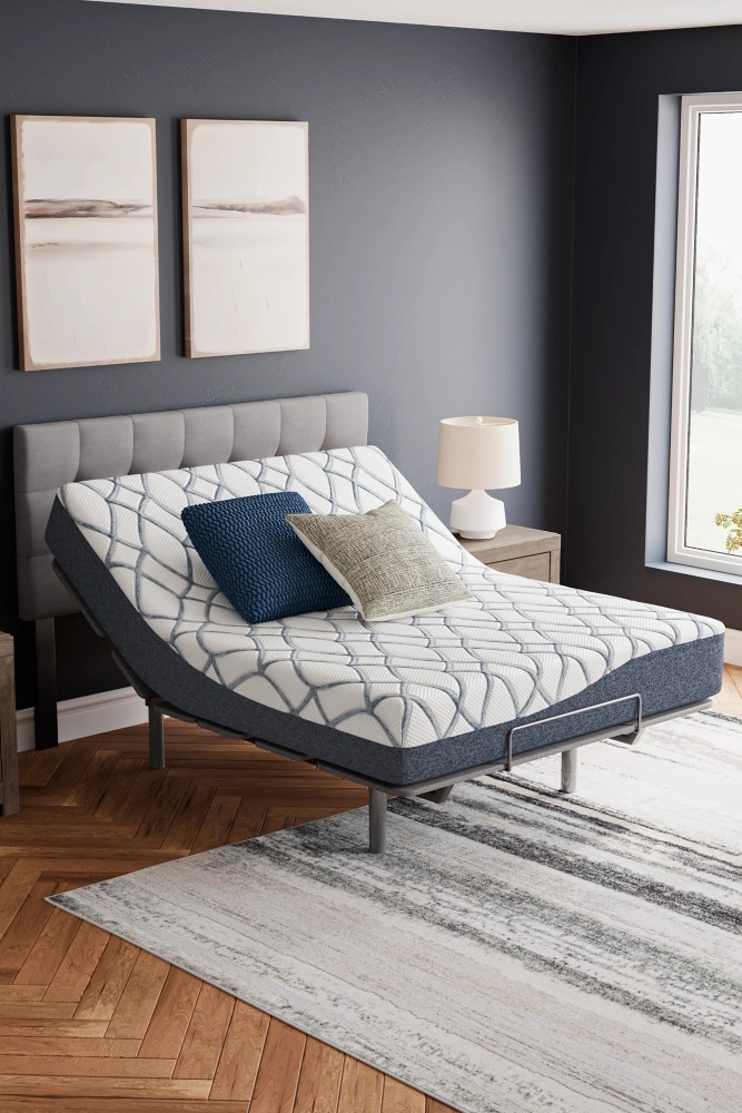 Ashley 10 Inch Chime Elite 2.0 King Mattress - White/Blue