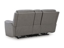 Ashley 5Z-Relaxation Dual Power Leather Reclining Loveseat with Console
