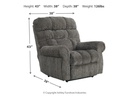 Ashley Lorreze Power Lift Recliner With Heat & Massage Function - Driftwood (copy)