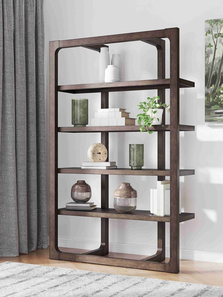 Ashley Breckington Bookcase - Dark Brown