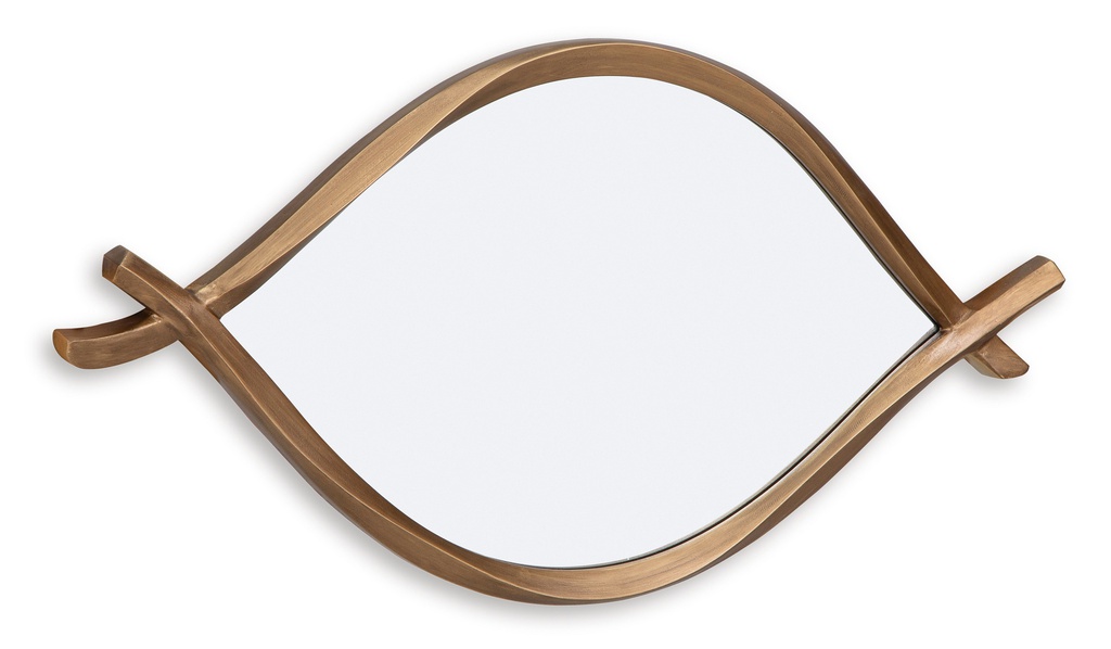 Bartner Accent Mirror - Antique Gold Finish