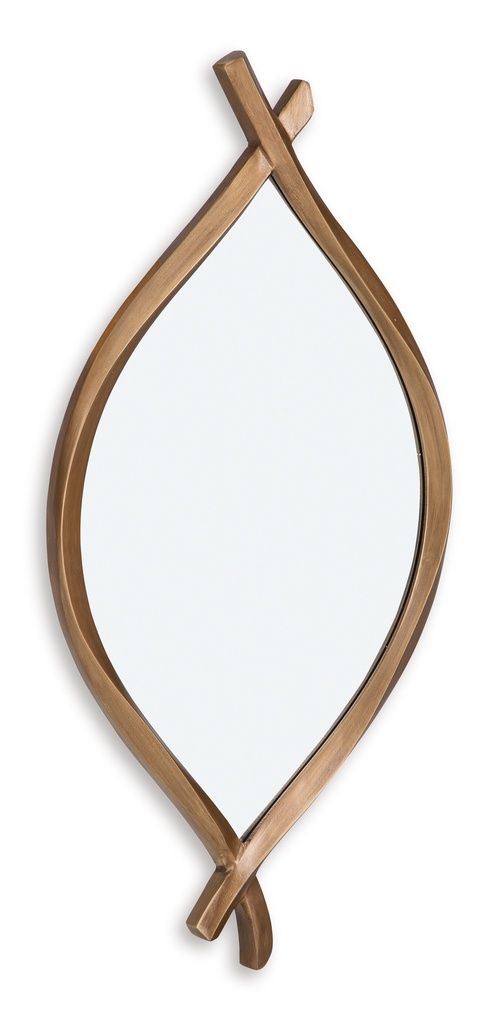 Bartner Accent Mirror - Antique Gold Finish