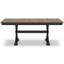 Ashley Wildenauer - Rectangular Dining Room Ext Table - Black/Brown