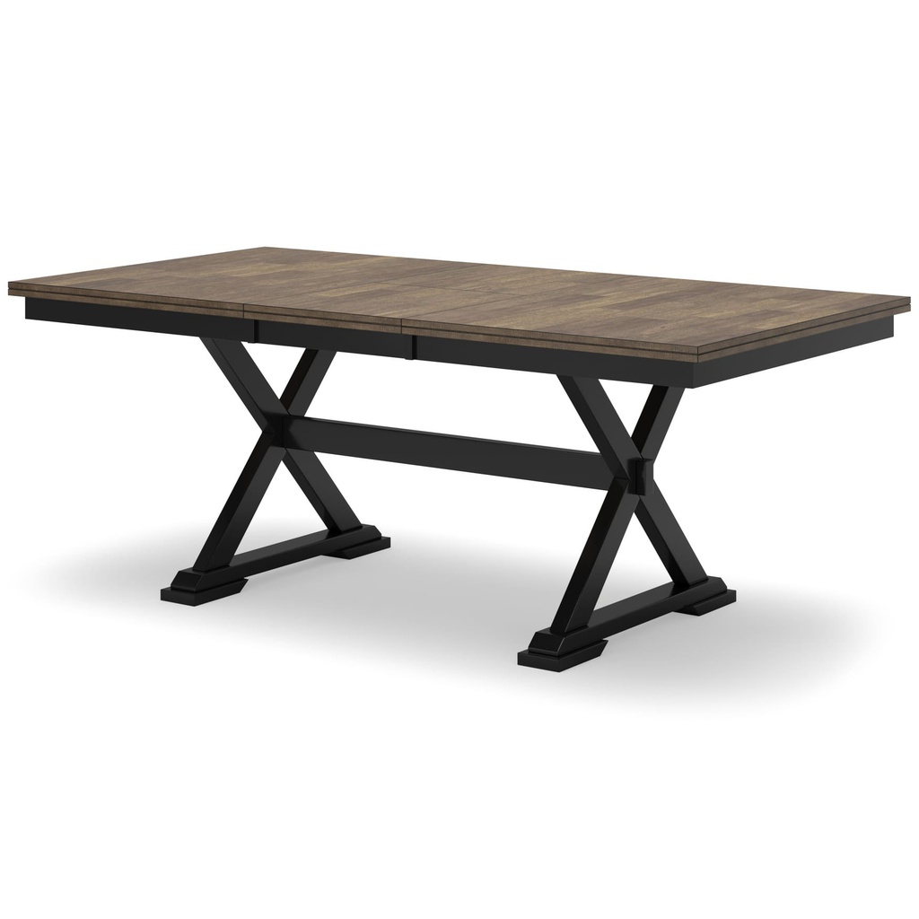 Ashley Wildenauer - Rectangular Dining Room Ext Table - Black/Brown