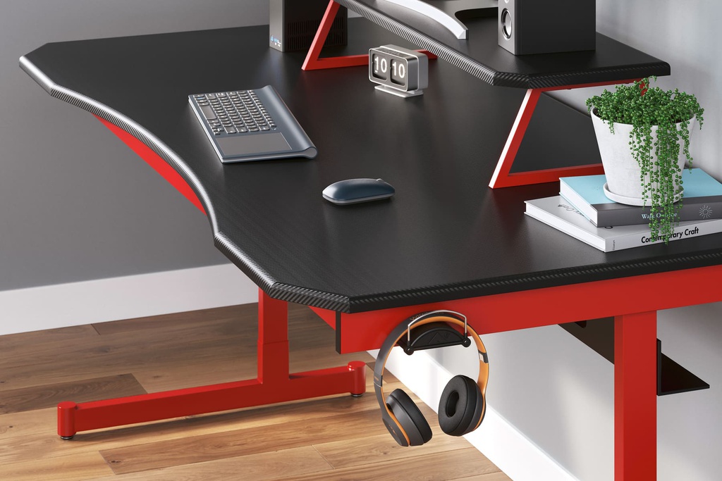 Ashley Lynxtyn Home Office Desk - Red/Black