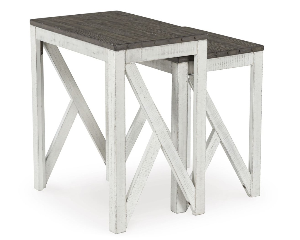 Ashley Havalance Nesting End Tables (2/CN) - Gray/White
