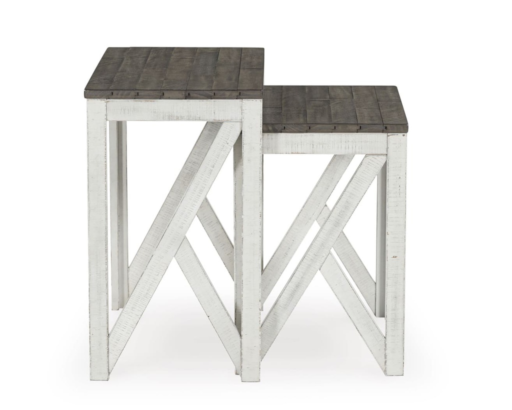 Ashley Havalance Nesting End Tables (2/CN) - Gray/White