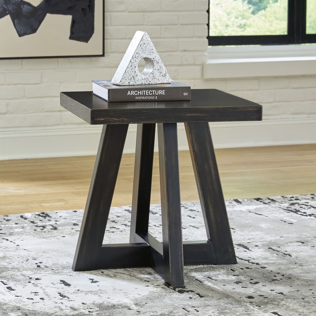 Ashley Galliden Square End Table - Black
