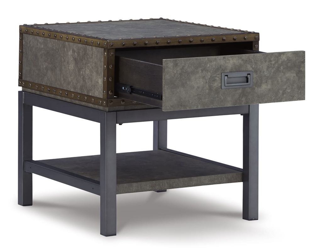 Ashley Derrylin Rectangular End Table - Brown