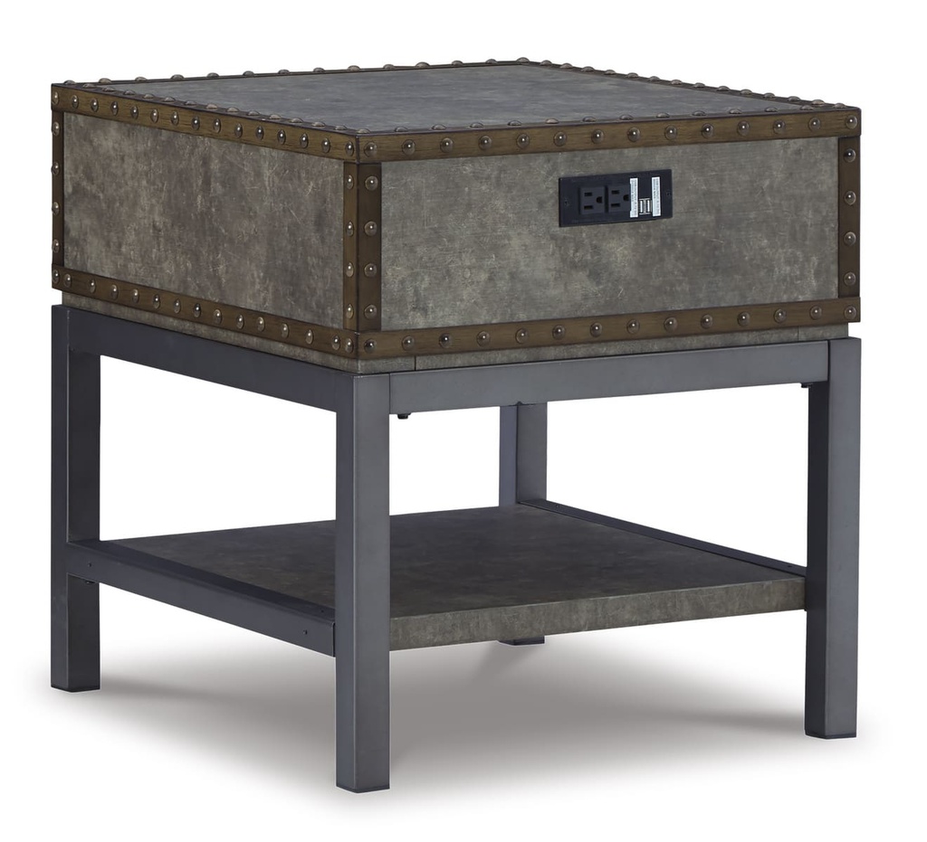 Ashley Derrylin Rectangular End Table - Brown