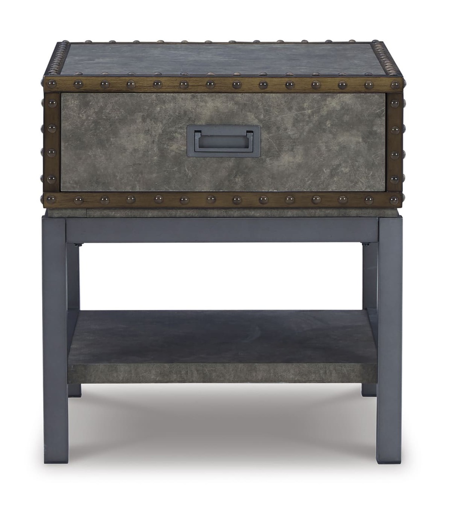 Ashley Derrylin Rectangular End Table - Brown