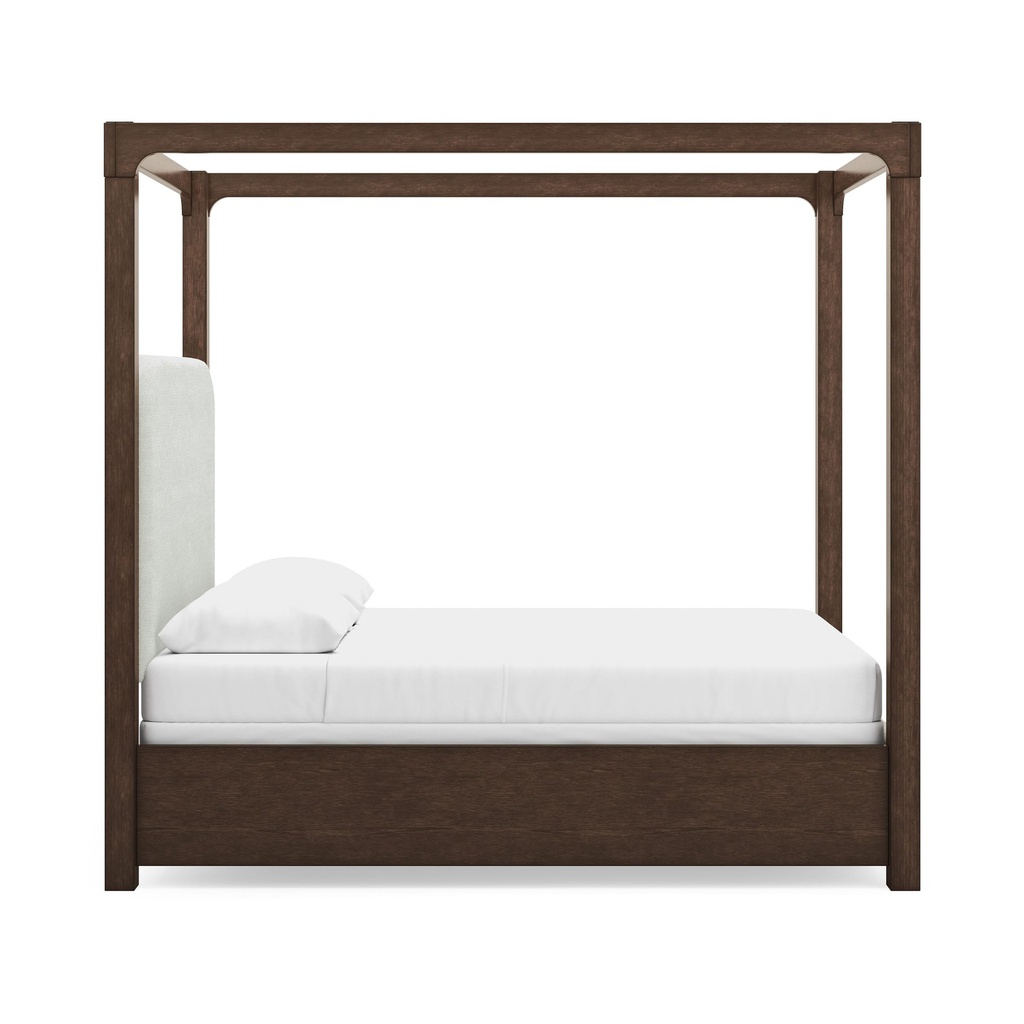 Ashley Breckington Queen Next-Gen Nuvella™ Performance Fabric Canopy Bedd - Dark Brown