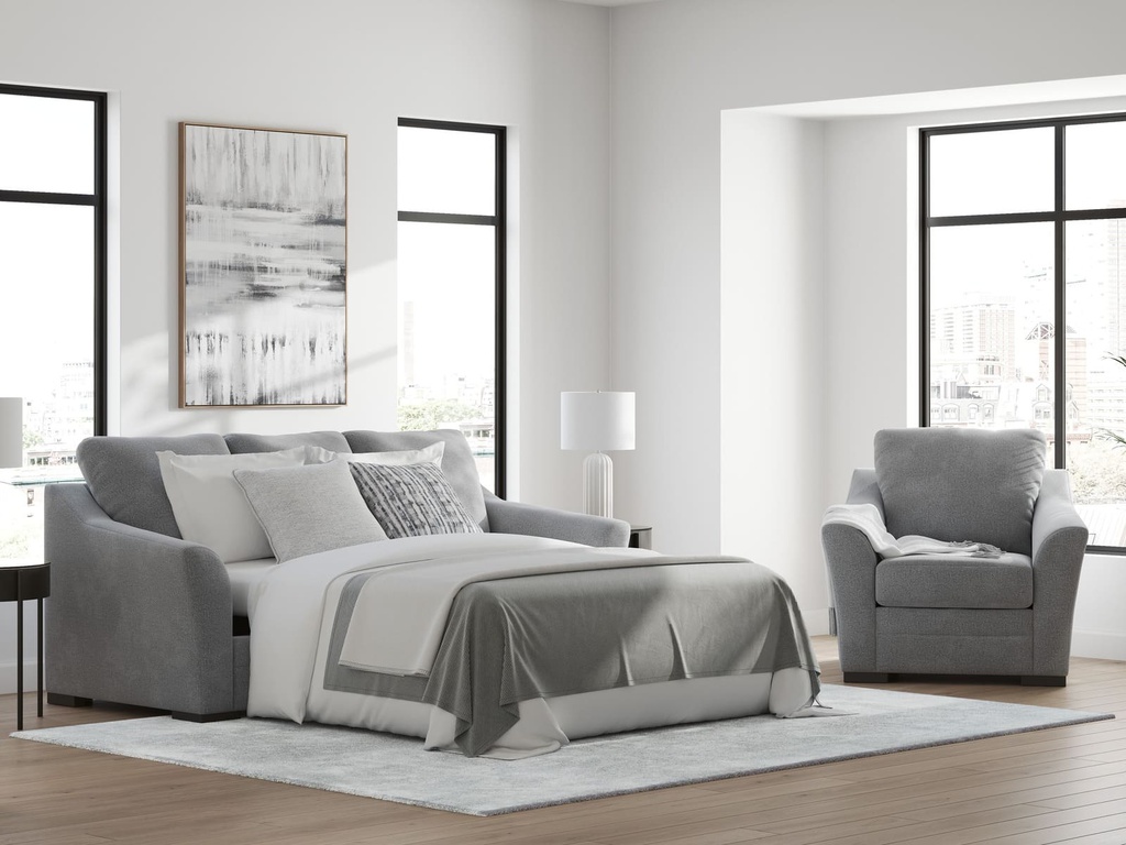 Ashley Lealand Heights Sofa Chaise Queen Sleeper - Steel