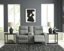 Ashley Moreau Place DBL Rec Loveseat w/Console - Sterling